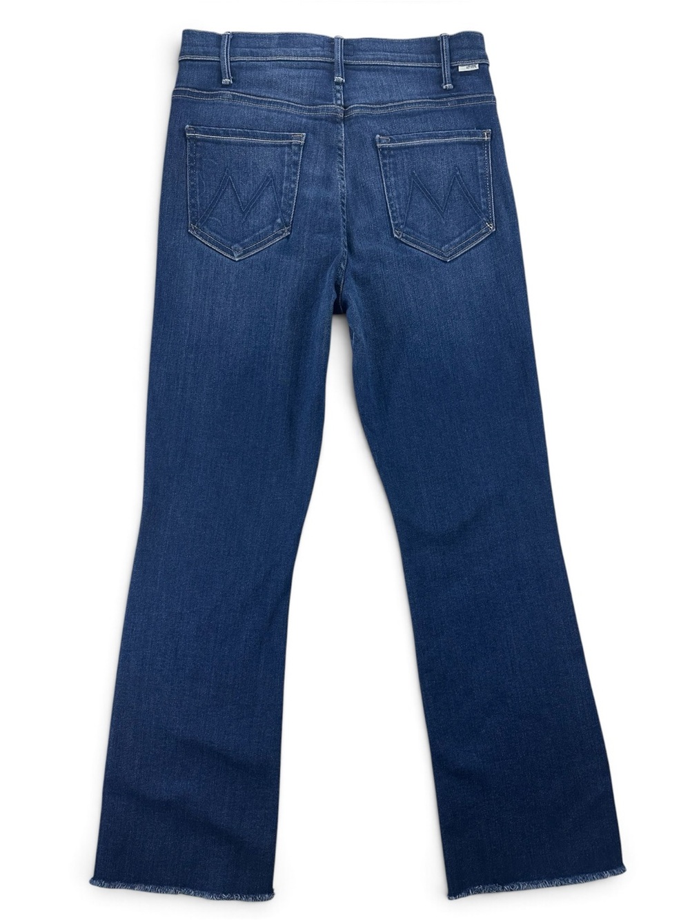 MOTHER Women’s 29 Hustler Fray Dark Blue High-Rise Flare Jeans - Picture 8 of 12